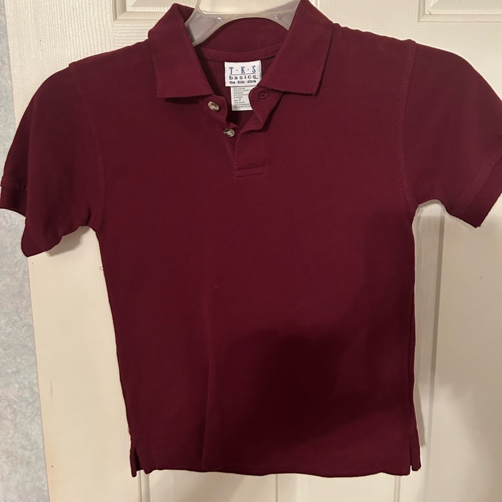 TKS Basics Red Short Sleeve Polo Boys 7